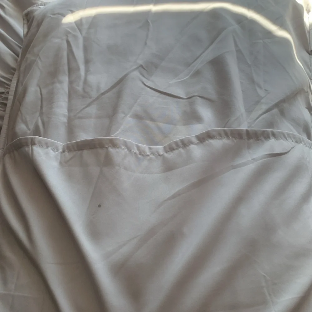 Pottery Barn Dorm Teen Light Gray Comforter Minimalist Bedding Whimsical Waves